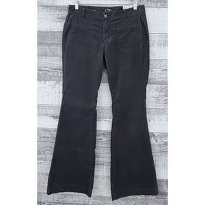Ann Taylor Loft Modern Flare Corduroy Gray Pant Womens Sz 8 (Fit 33x33)
